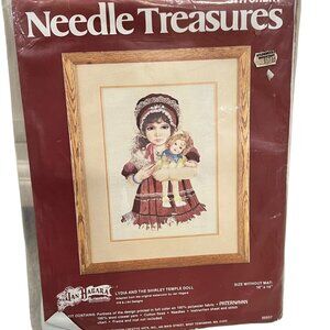 Vintage Needle Treasures Jan Hagara "Lydia And The Shirley Temple Doll" Embroide